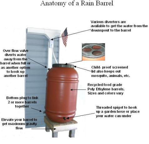 Anatomy of a Rain Barrel Diagram